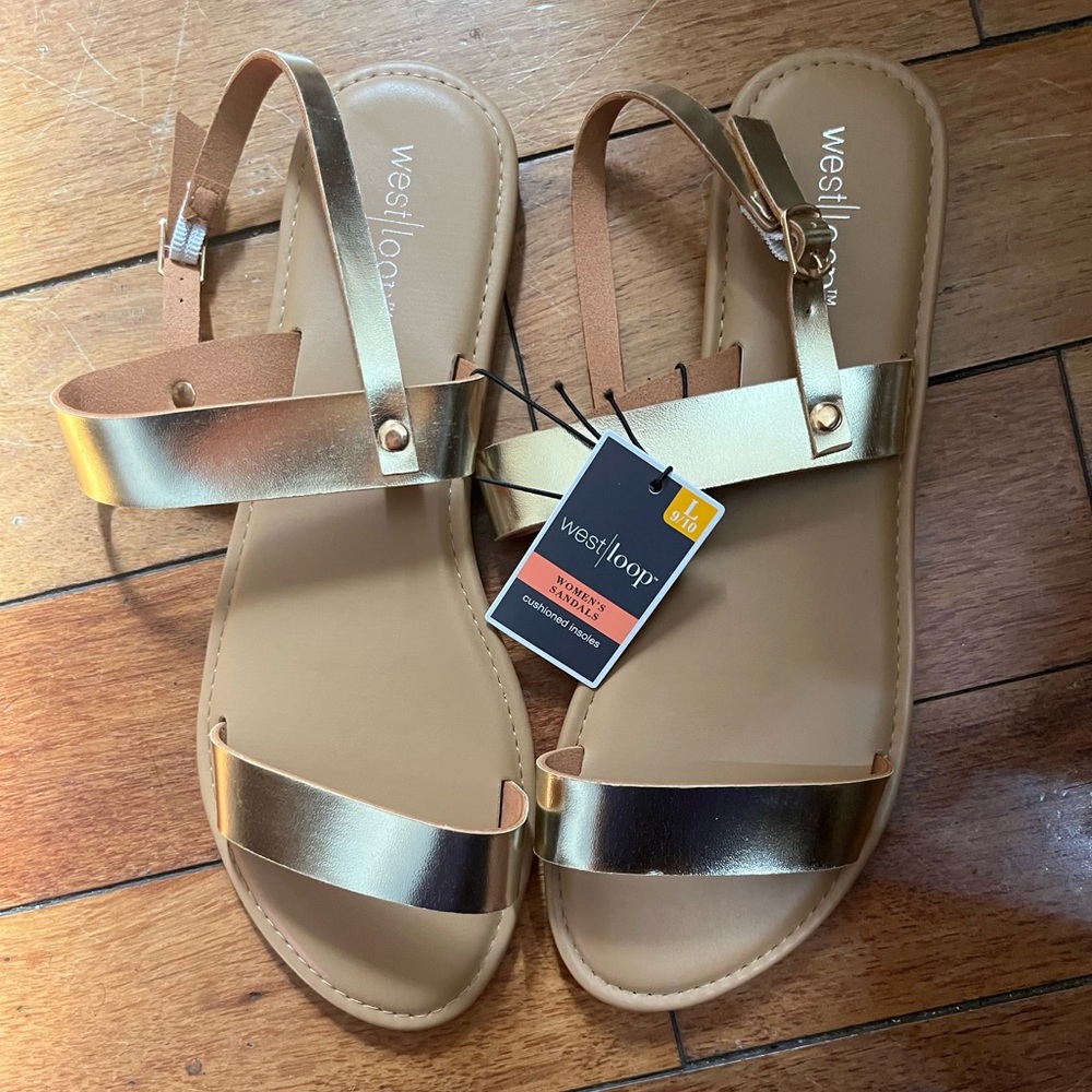 Womens gold sandals